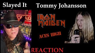 Tommy Johansson ACES HIGH Iron Maiden REACTION tommyjohansson sabaton reaction [upl. by Melessa]