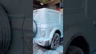 Car washcar mahindra thar tharlover tips shorts [upl. by Asiruam151]