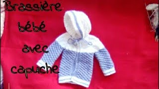 Tuto tricot gilet de bébé top down au tricot 03 mois part 33 [upl. by Lenahc976]