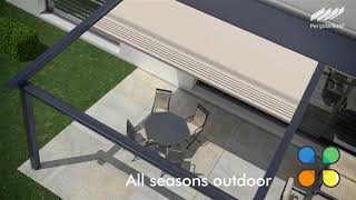 Pergola Roof  Motorized Retractable Awning [upl. by Ayyidas]