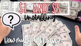 1 and 5 Unstuffing  2022 Savings Challenge Unstuffing  Savings Challenges [upl. by Ydde299]