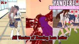 ALL VERSION OF BURNING LOVE LETTER ANDROID YANDERE SIMULATOR FANGAME DL [upl. by Raval96]