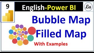 Power BI Bubble Map  Filled Map in Power BI [upl. by Etteluap]