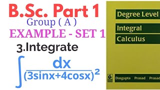 Integrate dx3sinx  4cosx2 [upl. by Kneeland832]