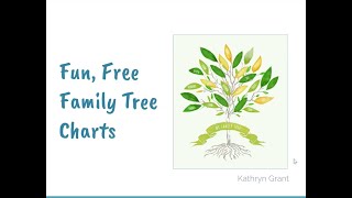 Fun Free Family Tree Charts  Kathryn Grant [upl. by Edeline]