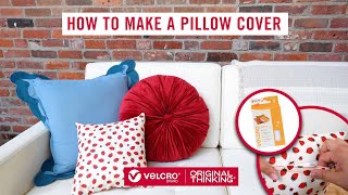 How to Make a Pillow Cover Quick 1Minute DIY  VELCRO® Brand UK [upl. by Adham513]