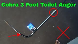 ✅ How To Use Cobra 3 Foot Toilet Auger Review [upl. by Hi]