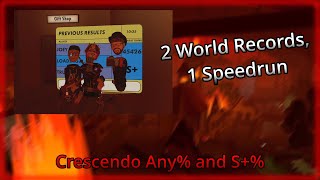 2 World Records 1 Run Crescendo Trio Any and S World Record [upl. by Ybrek]