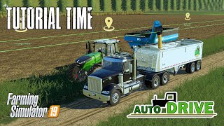 Autodrive Tutorial  Combine Offload and Courseplay Integration  Farming Simulator 19 [upl. by Gladi]