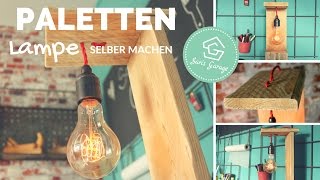 Stehlampe aus Paletten  Lampe selber bauen  Tischlampe  Schreibtischlampe  Holzlampe DIY [upl. by Zaremski]