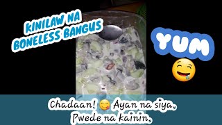 KINILAW NA BONELESS BANGUS  YUMMY COOKING [upl. by Ailhad]