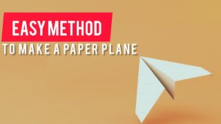 How to make a paper plane  Easiest method [upl. by Ahsytal]