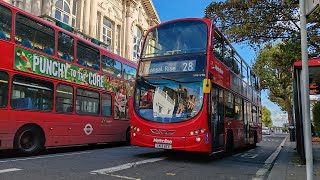 Journey on Metroline Route 28  VW1298 LK12ATV  Volvo B9TL Wright Eclipse Gemini 2 104m [upl. by Schatz]