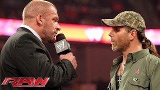 Triple H and Shawn Michaels dont see eyetoeye Raw Oct 21 2013 [upl. by Nylzor]