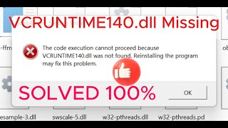 VCRUNTIME140dll error solved 100 [upl. by Rozanne]