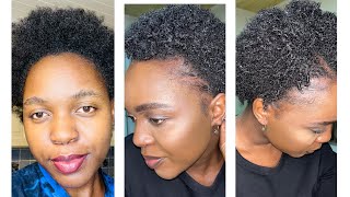 How I define short 4c curls  DIY finger coils  4c hairstyle [upl. by Cristie]