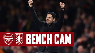 BENCH CAM  Arsenal vs Aston Villa 31  Goals reactions celebrations VAR amp more [upl. by Einnil]