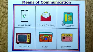 Means of communication drawingHow to draw means of communication [upl. by Aisek]