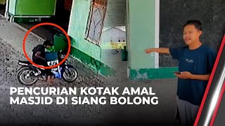 Aksi Pencurian Kotak Amal Masjid di Sampit Terekam CCTV  OneNews Update [upl. by Jackelyn836]