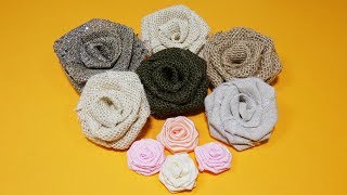 🌸Tutorial flores de tela fáciles🌸 [upl. by Airakaz89]