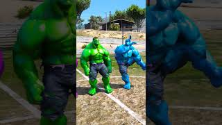 K Bigger Iron Man VS Color Hulk Which Random Team Will Win 🤔🤔 shorts gta5 hulk [upl. by Oimetra705]