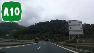 A10 Autostrada dei Fiori 2022 VentimigliaGenova 🌧️ [upl. by Eiddal]