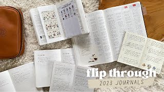 flipping through all the journals I used in 2023 ✸ hobonichi cousin stalogy travelers notebook [upl. by Eeryk40]