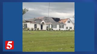 Aftermath of a tornado causes significant damage in Dekalb County [upl. by Letnoj]