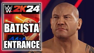 WWE 2K24 Batista Entrance Cinematic [upl. by Airrotal960]