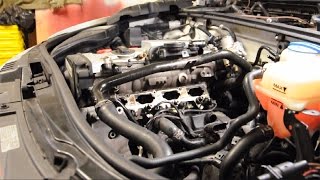 Audi A4 Removing Intake Manifold [upl. by Ainirtac806]