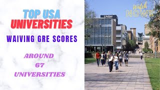 List of USA Universities Waiving GRE Score For MSPhD Applicants  ABCS [upl. by Bakeman]