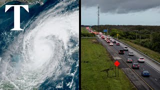 Hurricane Milton Florida cities empty as people flee [upl. by Nett]