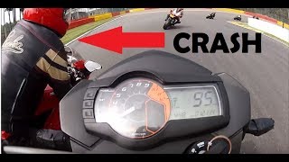 MY CRASH on SPA FRANCORCHAMPS with KTM SMR 990 [upl. by Inattirb]