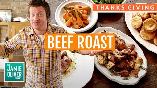 Thanksgiving Dinner Inspiration Beef Roast Dinner  Jamie Olivers 30 Minute Meals Full Episode [upl. by Nahte]