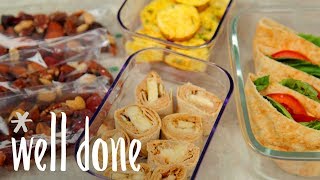 How To Make 4 Easy Travel Snacks That Are Ready To Hit The Road  Recipe  Well Done [upl. by Bolitho]