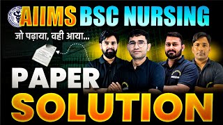 AIIMS BSC NURSING 2024 PAPER SOLUTION  AIIMS BSC NURSING 2024 ANSWER KEY  AIIMS BSC NURSING 2024 [upl. by Mumford]