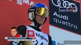 Gregor Schlierenzauer  2535 m Fall Planica 201718 [upl. by Ahsilif603]