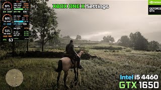 Red Dead Redemption 2 GTX 1650  i5 4460 Xbox One X Settings [upl. by Takashi]