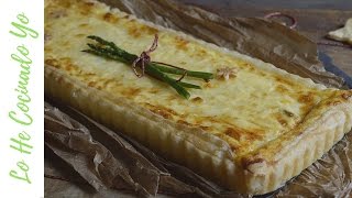 Receta de Pastel de Salmón con Espárragos Verdes tarta salada  LHCY [upl. by Okiman429]