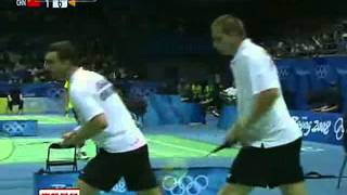 2008 Bejing Olympic Badminton MD R16  Denmark Vs China [upl. by Hgieloj]