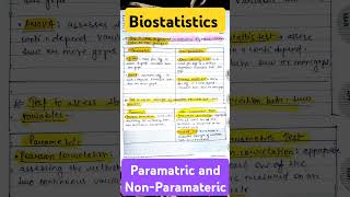 PARAMETRIC AND NONPARAMETRIC TEST• BIOSTATISTICS• CSIR LIFE SCIENCES csirnet biostats biology [upl. by Deenya]