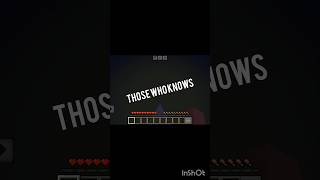 Those Who Knows shorts minecraft [upl. by Lezirg]