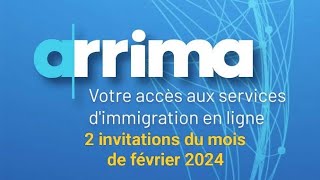 Tirages ARRIMA mois de février 2024 arrima immigrationcanada immigrationquebec csq [upl. by Shanna]