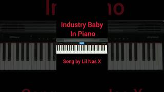 Industry Baby By Lil Nas X Piano Easy Tutorial pianotutorial shorts pianocover pianomusic [upl. by Bonina285]