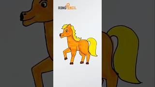 How to draw horse Step by step 🥰 chobiaka drawing art drawing4kids ছবিআঁকা [upl. by Chor]