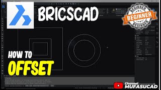 BricsCAD How To Offset [upl. by Letnom768]