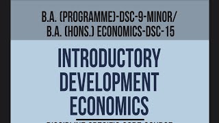 1 Study material of school of open learning 5 semester introductory development economics [upl. by Lezned]