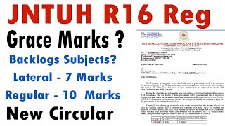 jntuh r16 Grace Marks New Circular jntuh r16 credits exemption  jntuh r16 Subjects Exemption [upl. by Granthem]