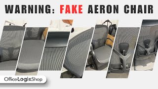 3 Signs of a Fake Herman Miller Aeron Chair CONFIRMED  OfficeLogixShop [upl. by Atiuqet277]