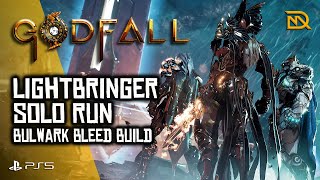 Godfall  Lightbringer Solo Run  Bulwark  Sword of Courage  Bleed Build  PS5 [upl. by Ennailuj]